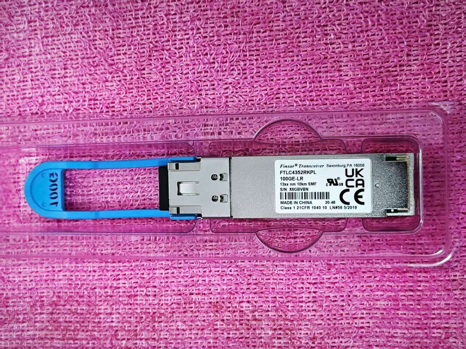 1pc Finisar FTLC4352RKPL QSFP28 LR 100G Transceiver