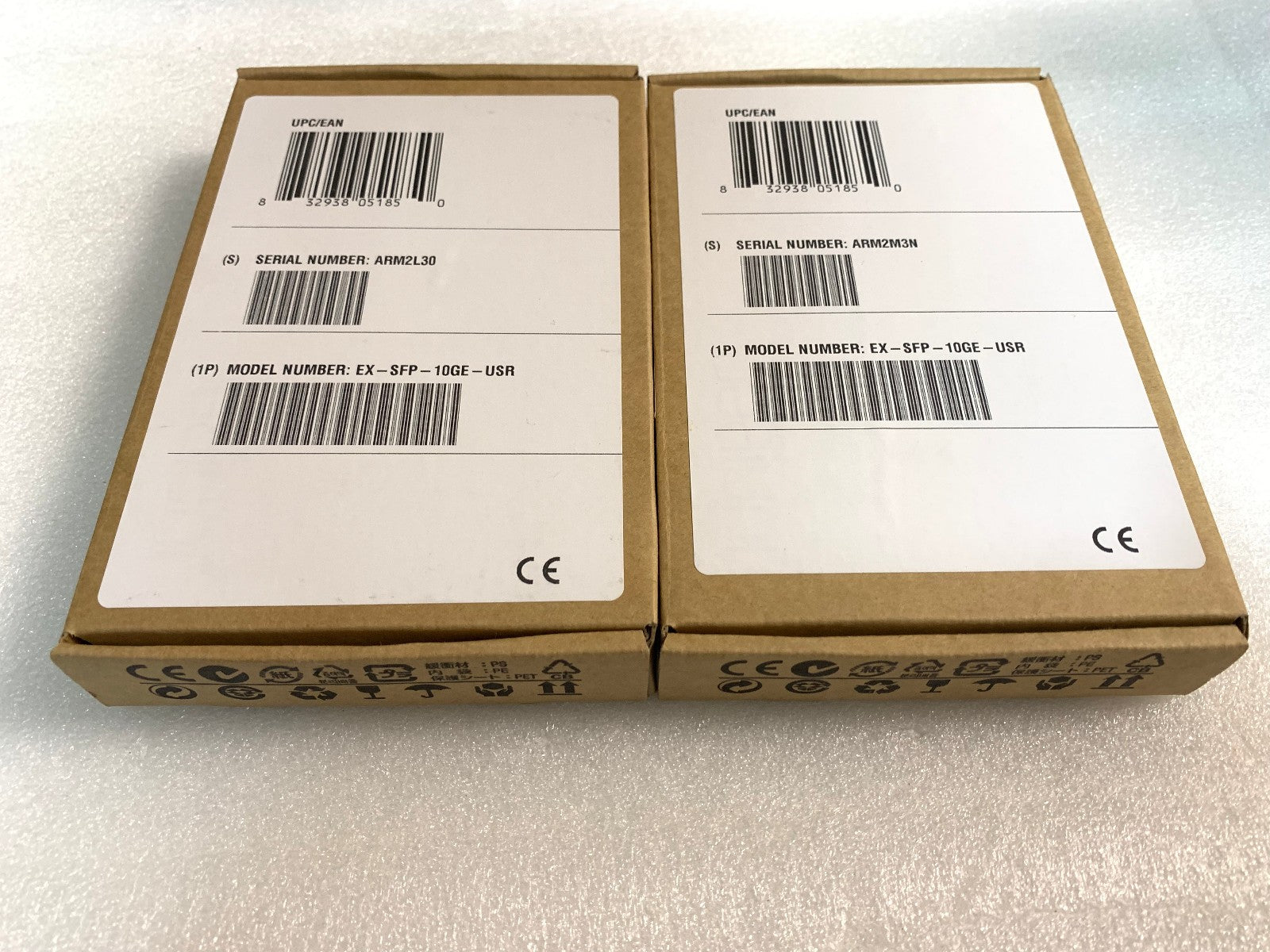 2pc Original Juniper 10GB SR SFP+ 740-030658 Optic FINISAR FTLX8570D3BCL-J1