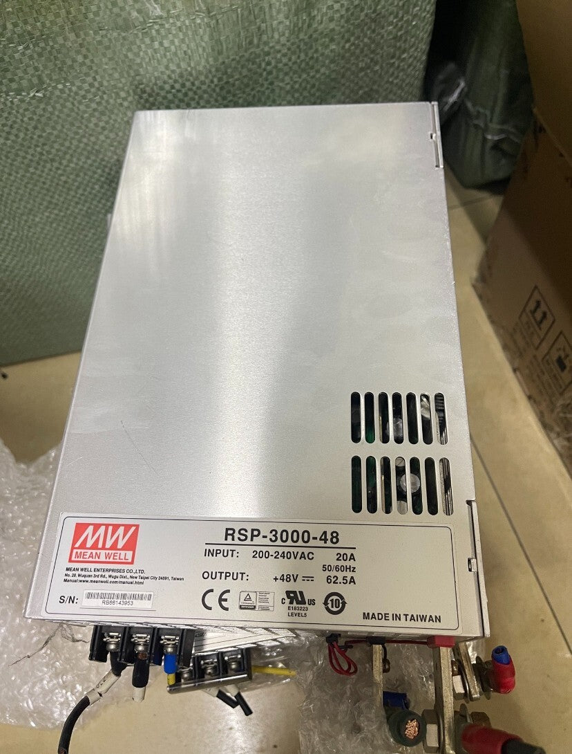 1 unidad MEAN WELL RSP-3000-48 fuente de alimentación de 3KW 48V 62.5A probada