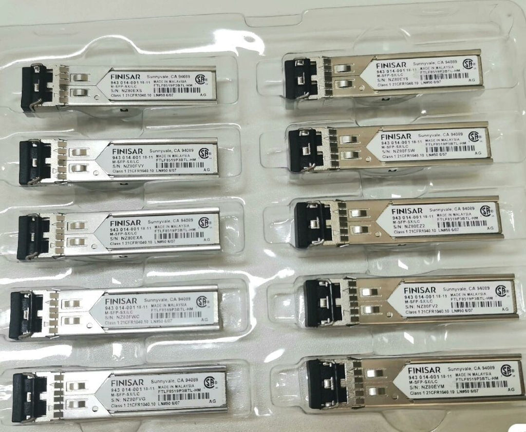 2 Stk. Finisar FTLF8519P3BTL-HM M-SFP-SX/LC 2.125Gbps 850nm 550m