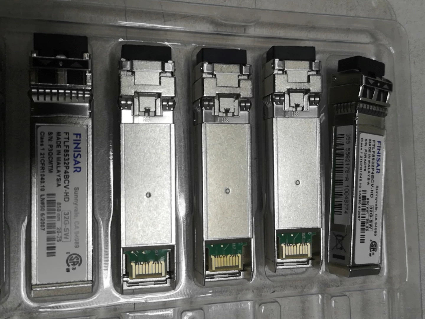 1PC FTLF8532P4BCV-HD Finisar 32GB SFP28 850nm SW FC Optical Transceivers Hitachi
