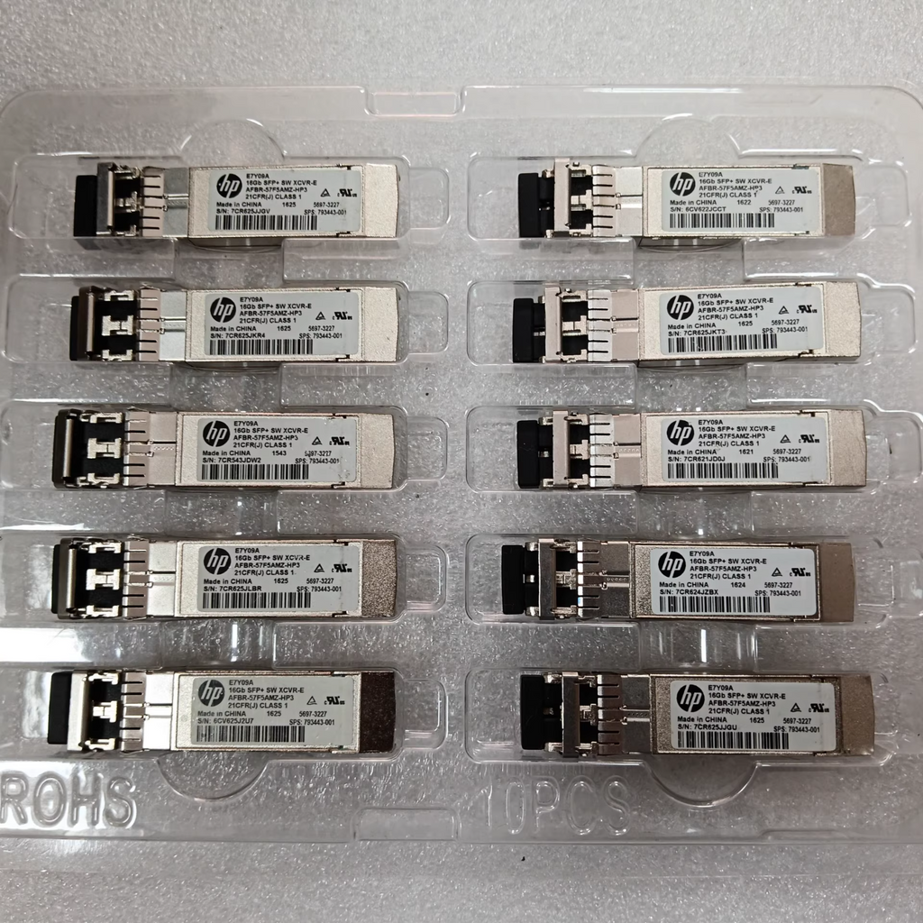 Lot of 10 HP E7Y09A 793443-001 16Gb SFP+ SW Transceiver XCVR-E AFBR-57F5AMZ-HP3