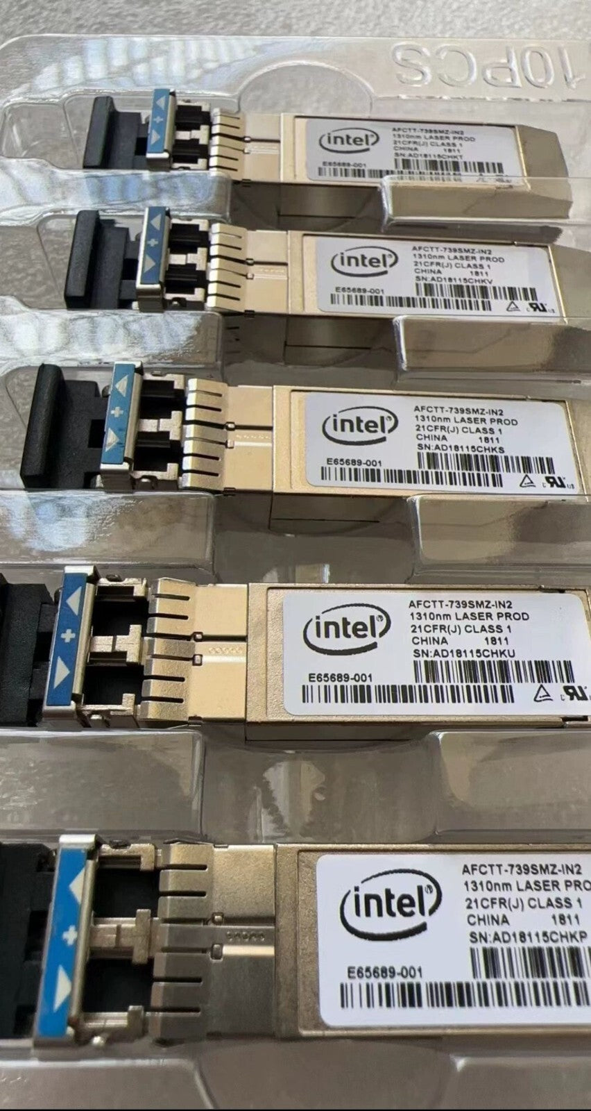 1pcs Intel AFCT-739SMZ-IN2 10G-LR 10GBase-LR 1310nm SFP+ SMF 10 km 1310nm Module