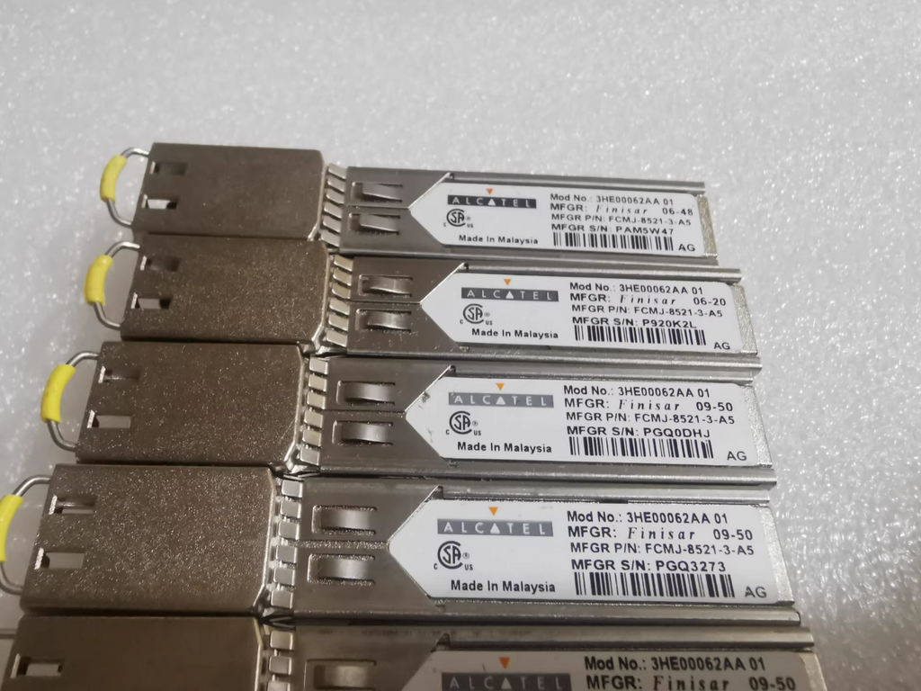 10 unidades Alcatel-Lucent 3HE00062AA SFP-1G-T 1000BASE-T Cobre RJ45 FCMJ-8521-3-A5