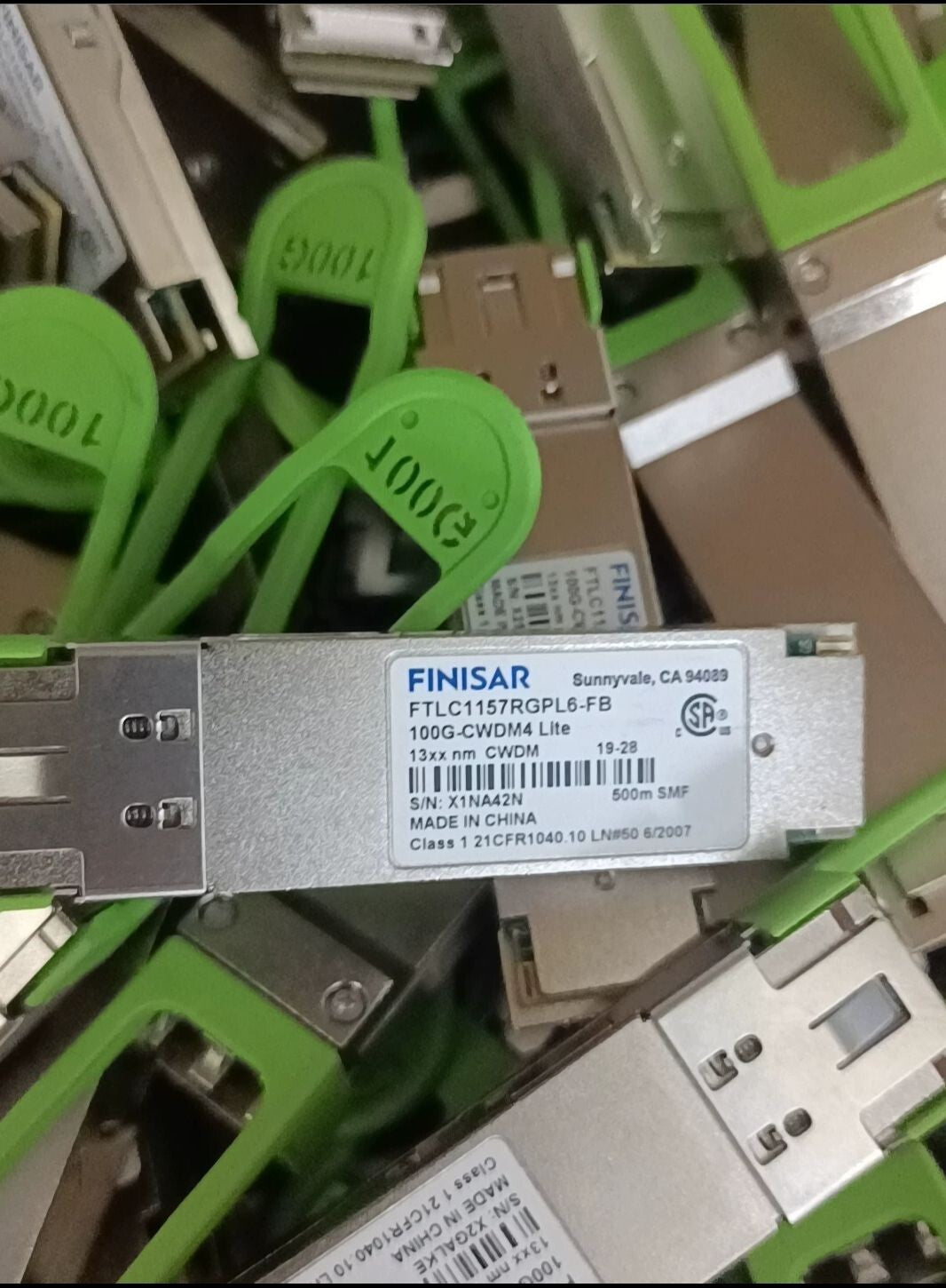 Finisar FTLC1157RGPL6-FB 100G-CWDM4 100G 13xxnm 500m SMF QSFP28 Transceiver 1pcs