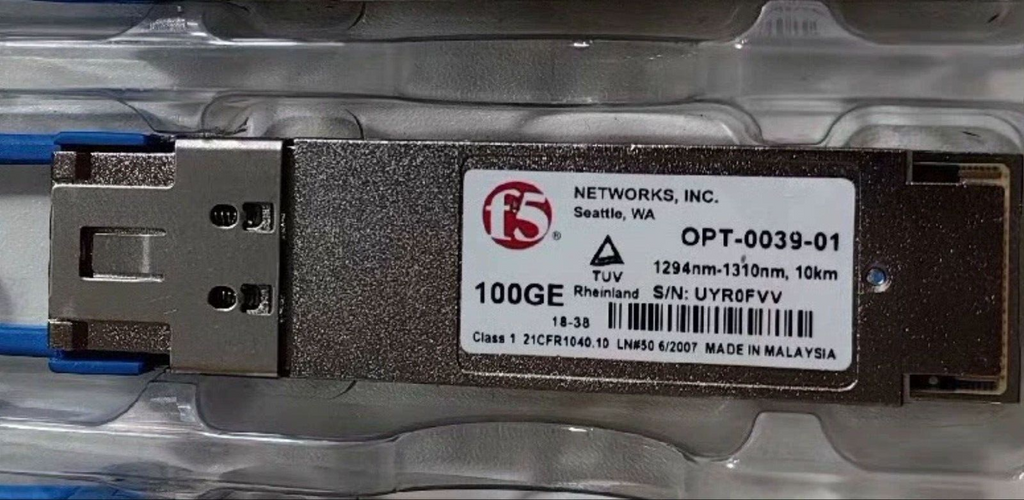 F5 NETWORKS OPT-0039-01 F5-UPG-QSFP28-LR4 100GE QSFP28 LR4 10km SMF Module 1PCS