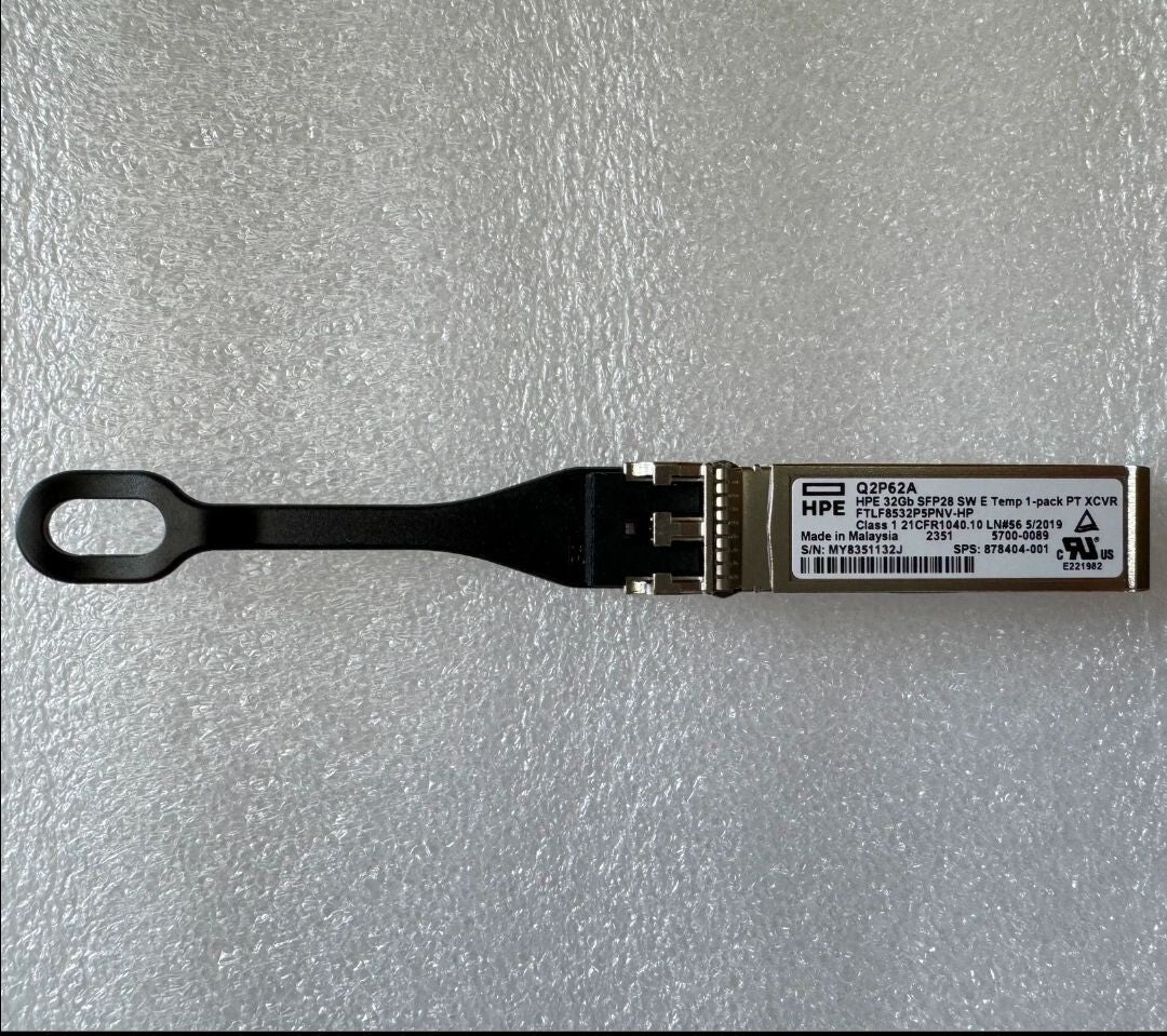 1pcs HPE Q2P62A 32Gb AFBR-57G5APZ-HP1 SFP28 SW E-Temp 850nm PT XCVR Transceiver