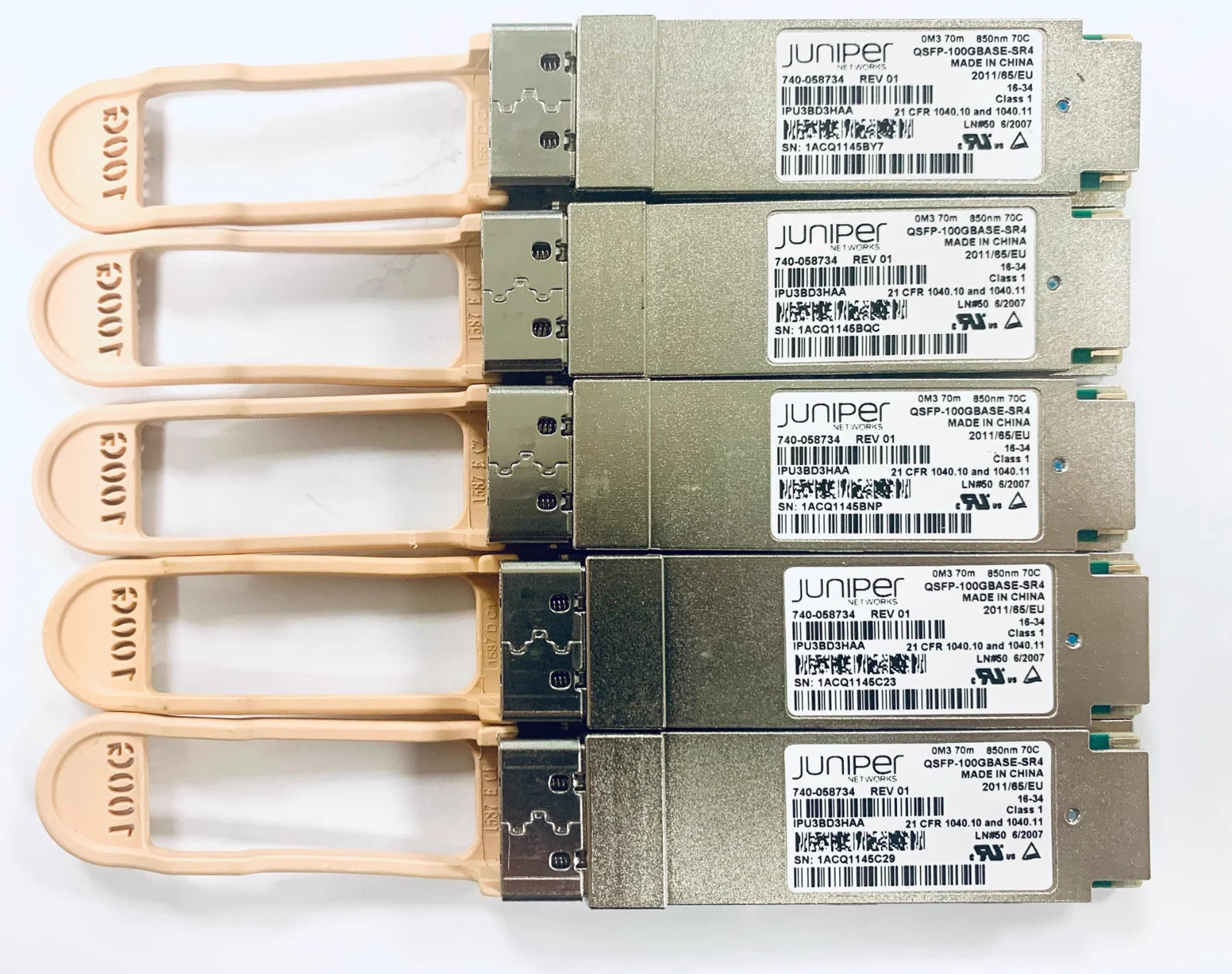 1pcs Juniper QSFP-100GBASE-SR4 740-058734 OM3 70M 100G Transceiver Module