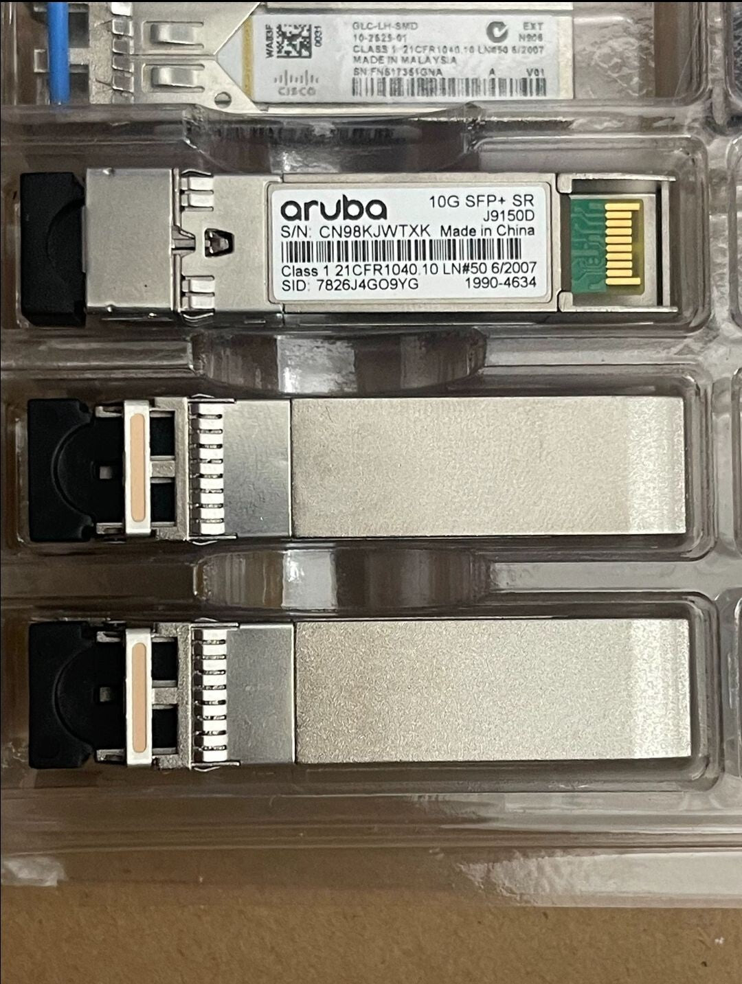 1pcs HPE / Aruba J9150D 10G SFP+ LC SR 300m OM3 MMF Transceiver Module