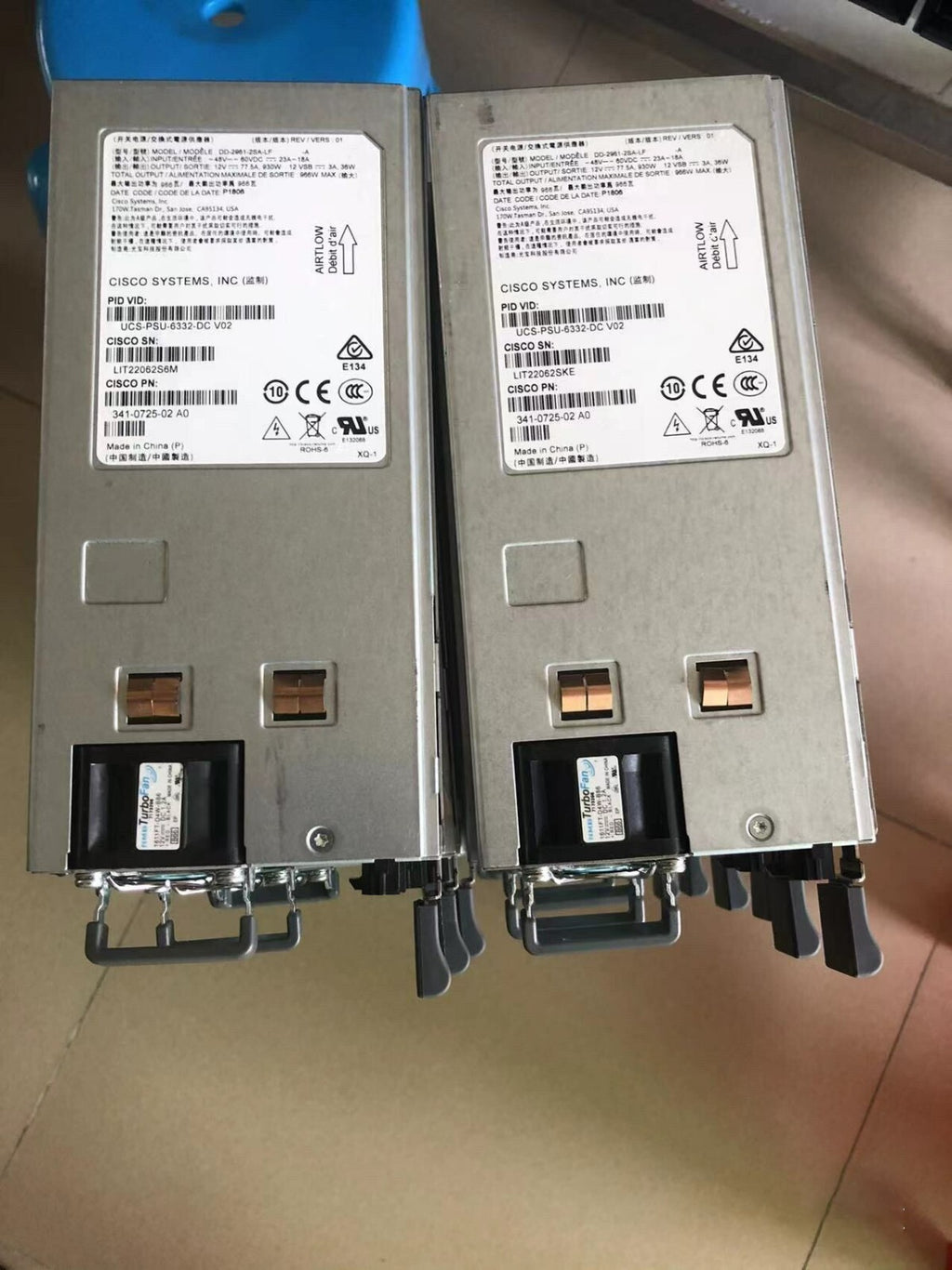 1 unidad CISCO UCS-PSU-6332-DC 341-0725-02 Fuente de alimentación de 930 W CC para Nexus 9000