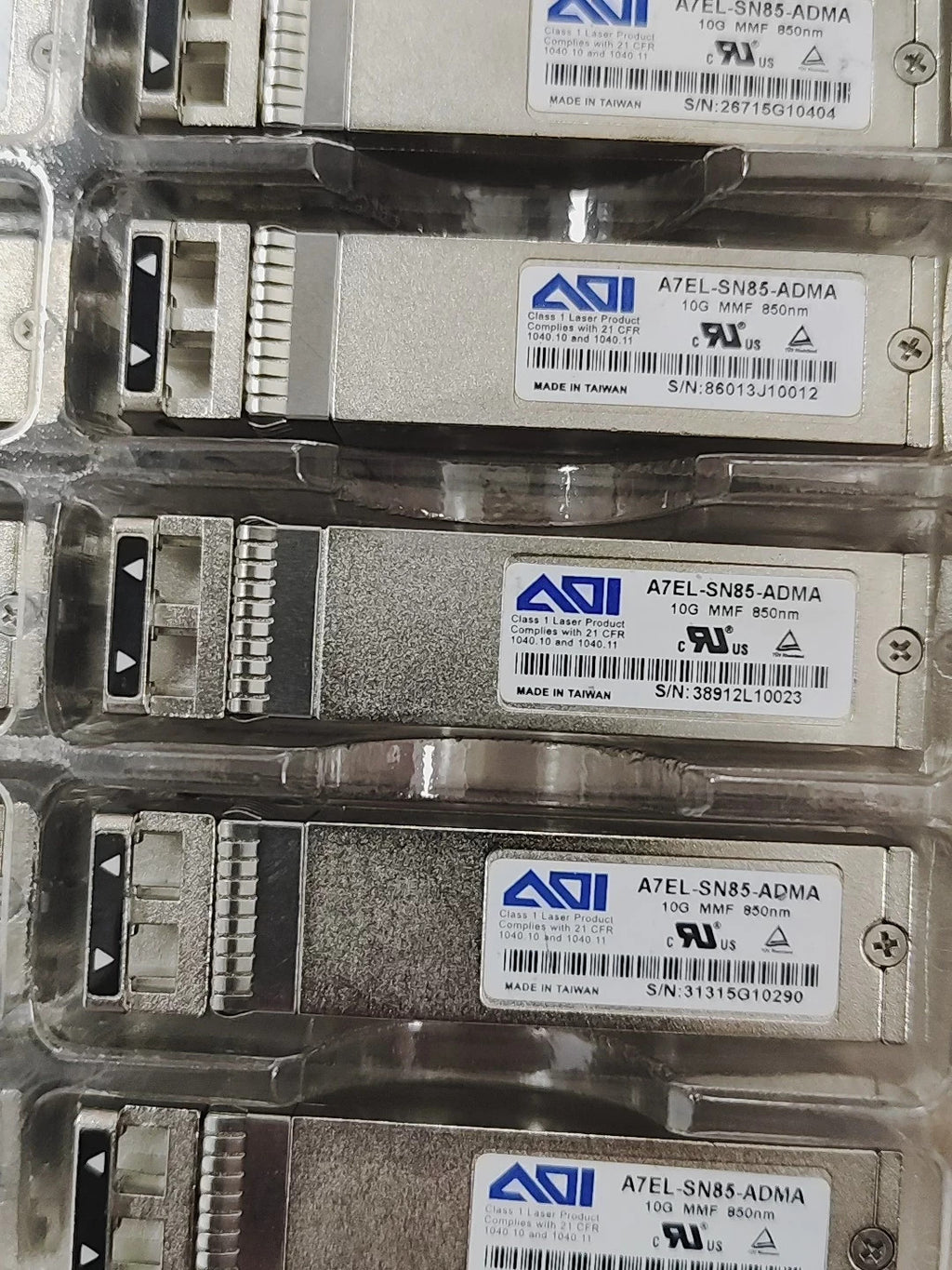 Lot of 100 AOI 10GB SFP+ A7EL-SN85-ADMA 300M 850NM SR Dual LC Transceiver