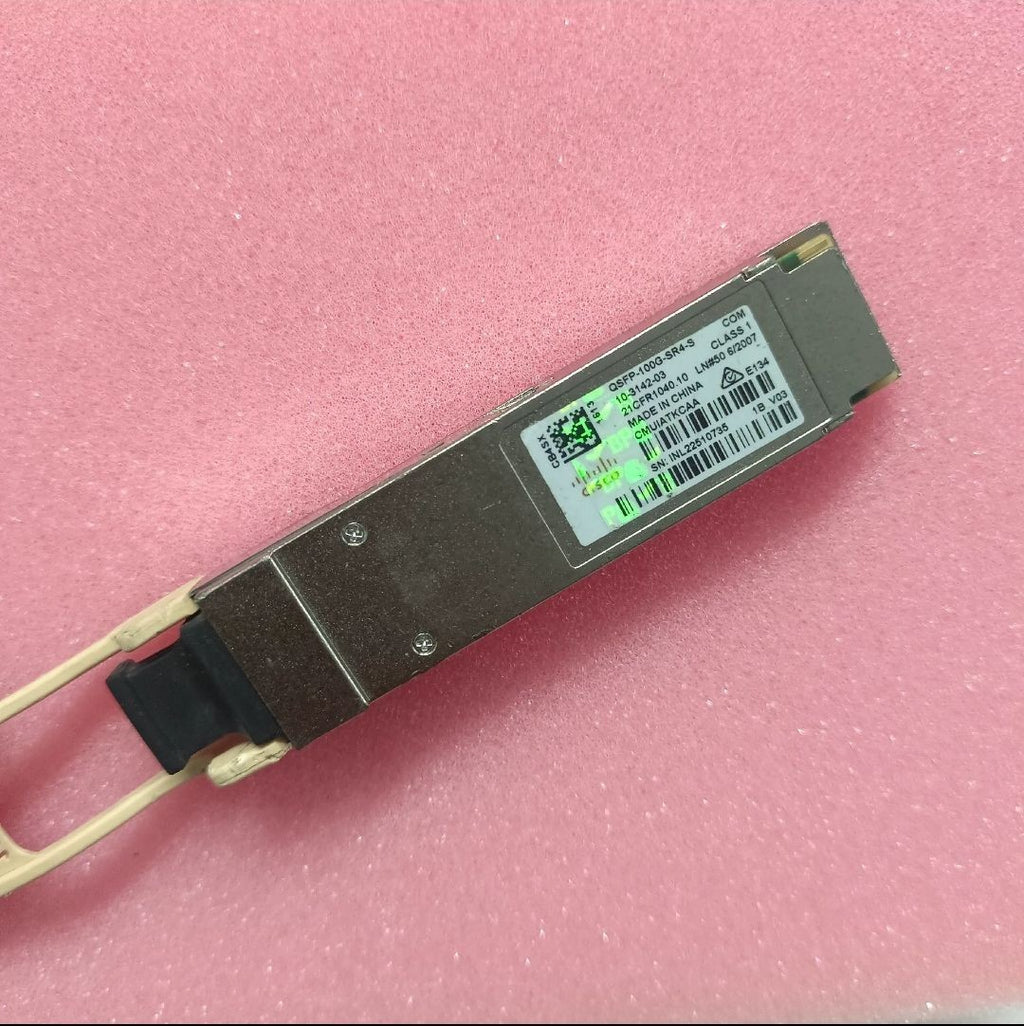 QTY 1 Cisco 10-3142-03 QSFP-100G-SR4-S 100G QSFP SR4 Transceiver Genuine