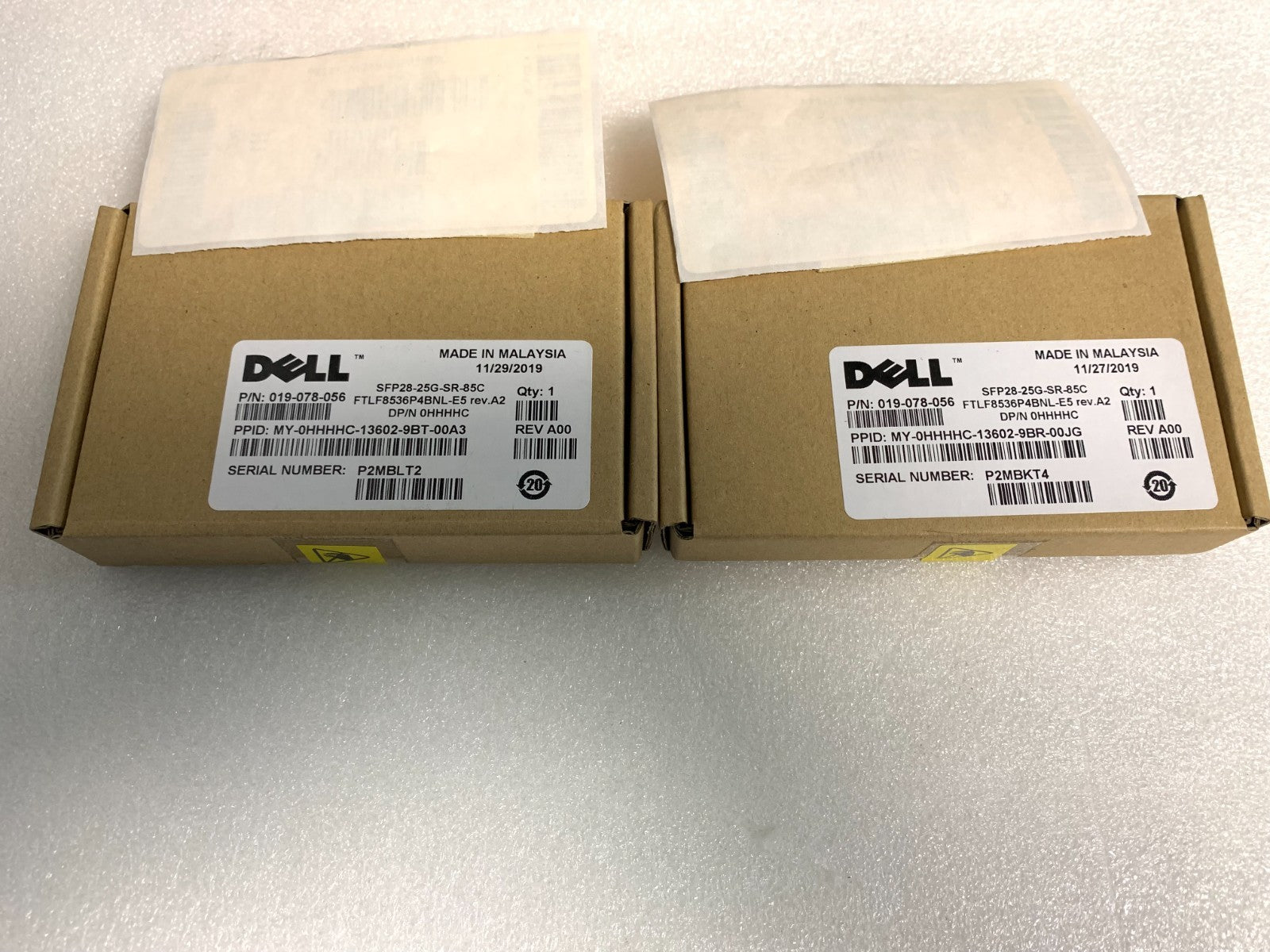 2x NEW DELL 0HHHHC FTLF8536P4BNL-E5 SFP 25G SFP28-25G-SR-85C Optical Transceiver