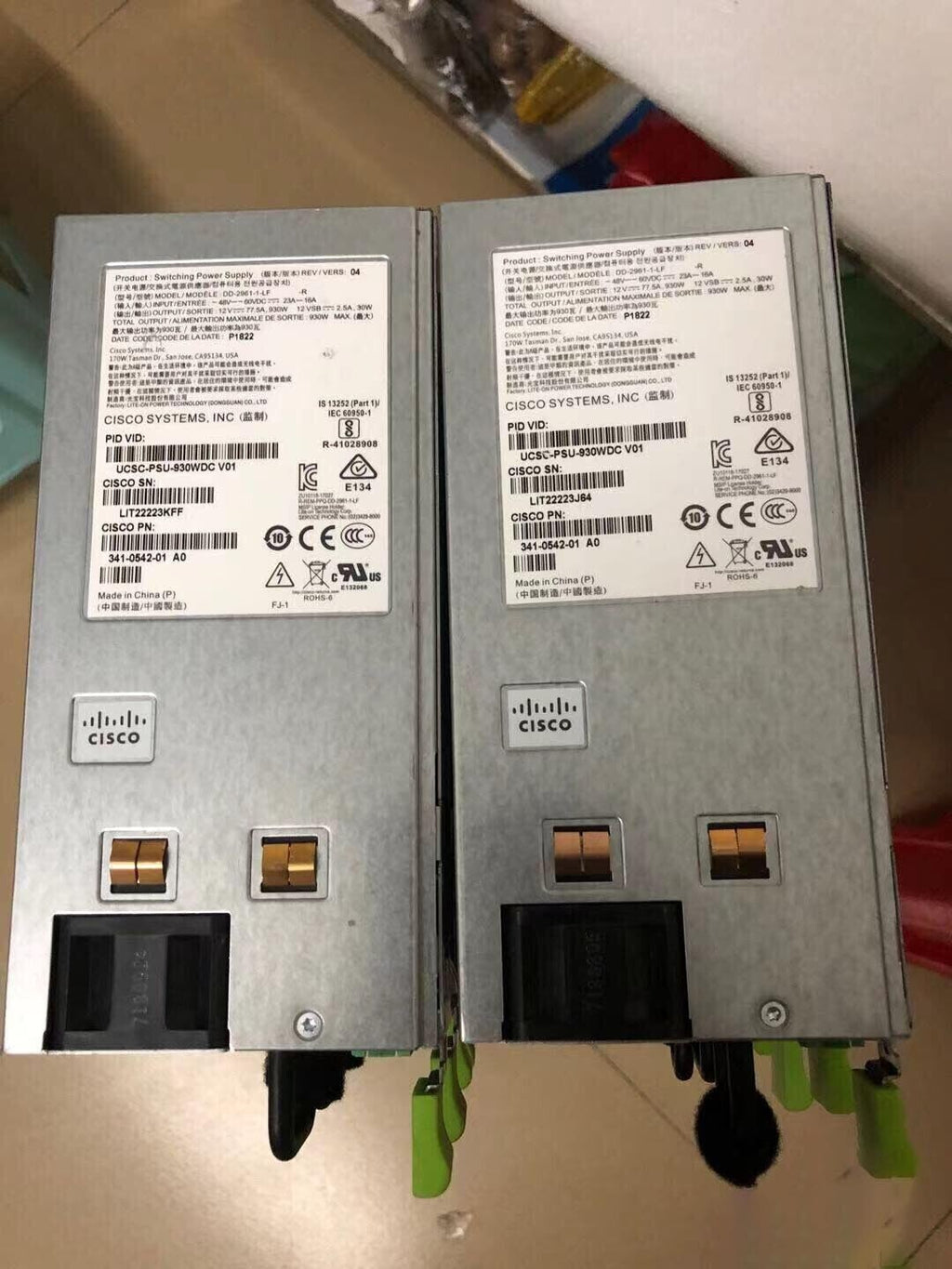 1 unidad Cisco UCSC-PSU-930WDC 341-0542-01 Fuente de alimentación de CC para la serie C de 2U