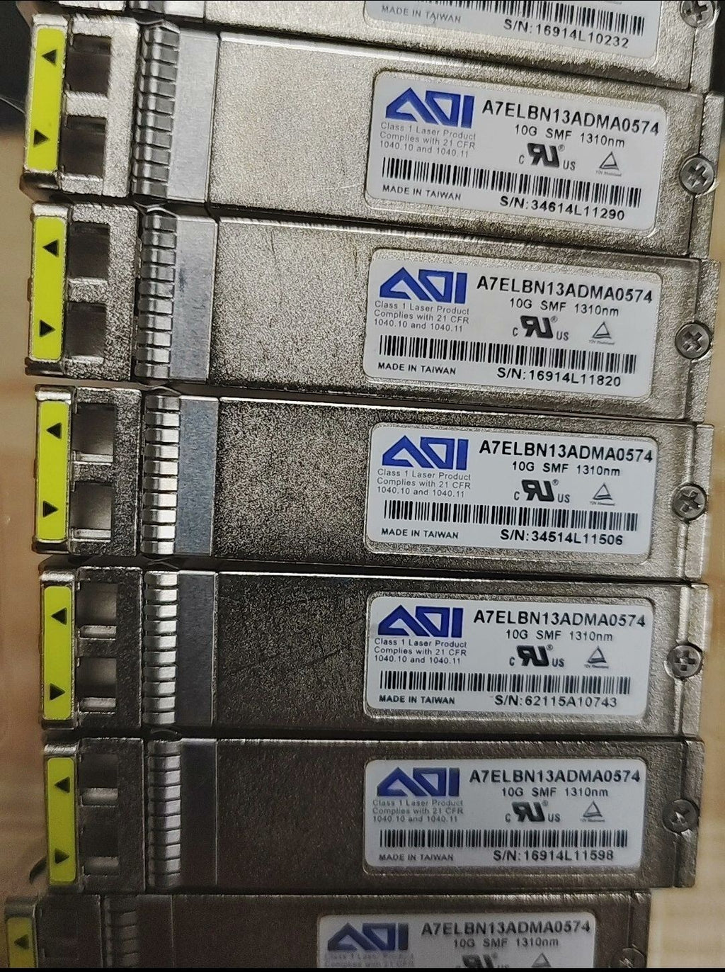 Lot of 5 AOI A7ELBN13ADMA0574 10G SFP+ LR Lite SMF 2Km 1310nm A7EL-BN13-ADMA