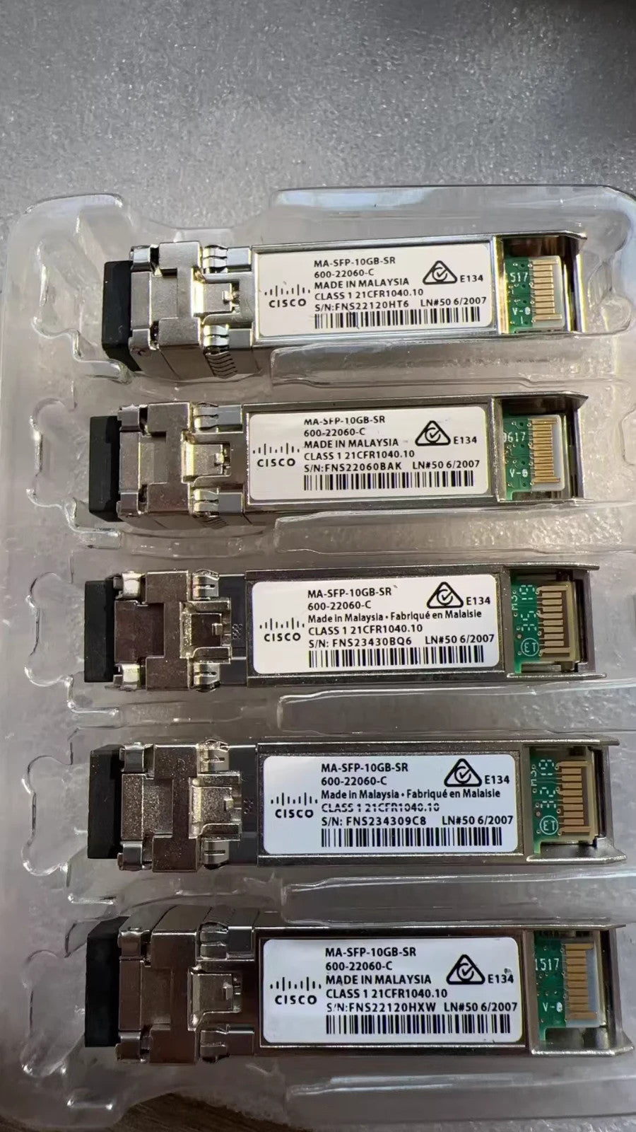 2PCS Original Cisco Meraki MA-SFP-10GB-SR 600-22060-C 10GBASE-SR SFP+SR 850nm LC