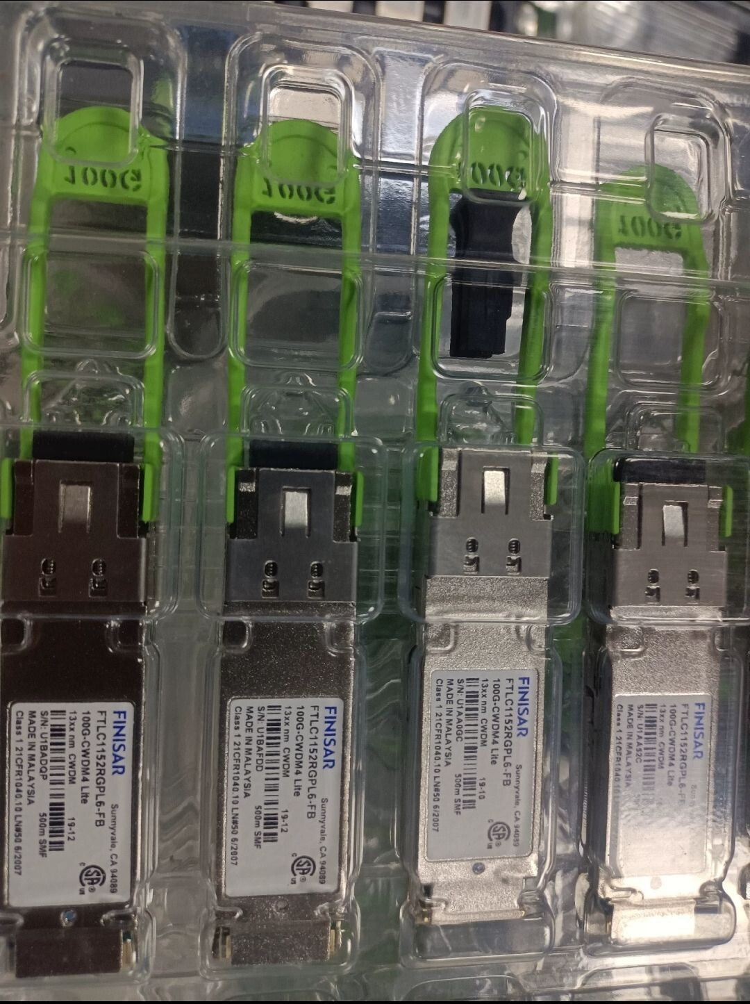 1 unidad Finisar FTLC1152RGPL6-FB 100G-CWDM4 13xx CWDM 500m SMF Transceptor óptico