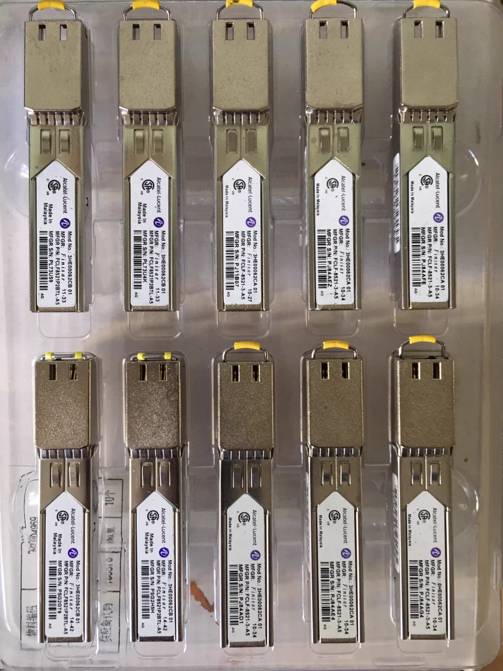 10pcs Alcatel-Lucent 3HE00062CB FCLF8521P2BTL-A5 SFP-TX Copper 100m RJ-45 Module