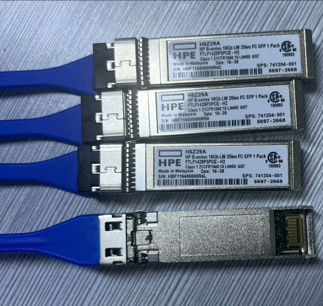 1pcs HPE FTLF1429P3PCE-H2 16GB Fibre Channel 25KM 1310nm SFP Transceiver H6Z29A