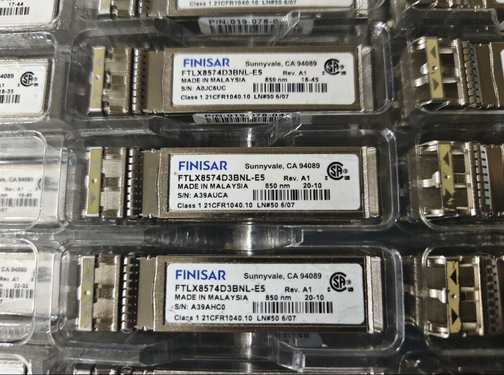 2 unidades de módulos transceptores SFP GBIC Finisar 10G FC originales FTLX8574D3BNL-E5
