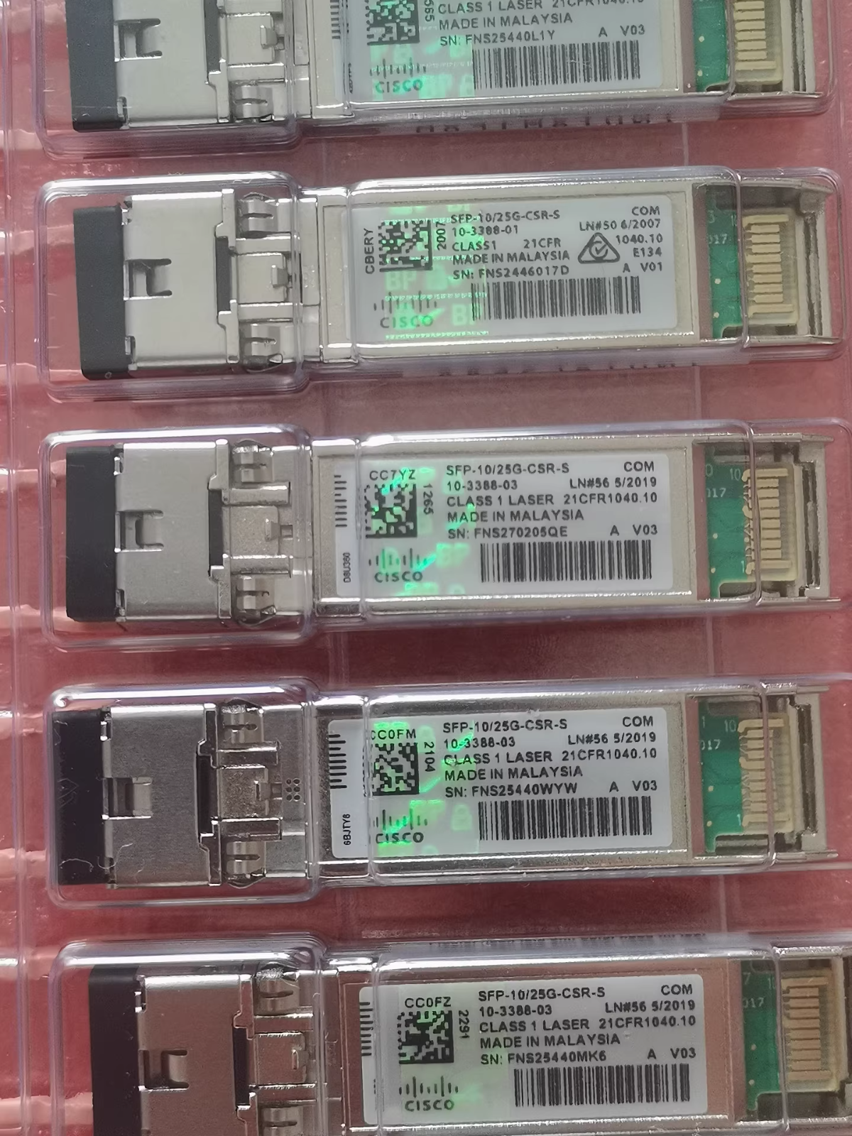 2pcs Cisco SFP-10/25G-CSR-S Dual Rate Module - 10-3388-03 w/hologram
