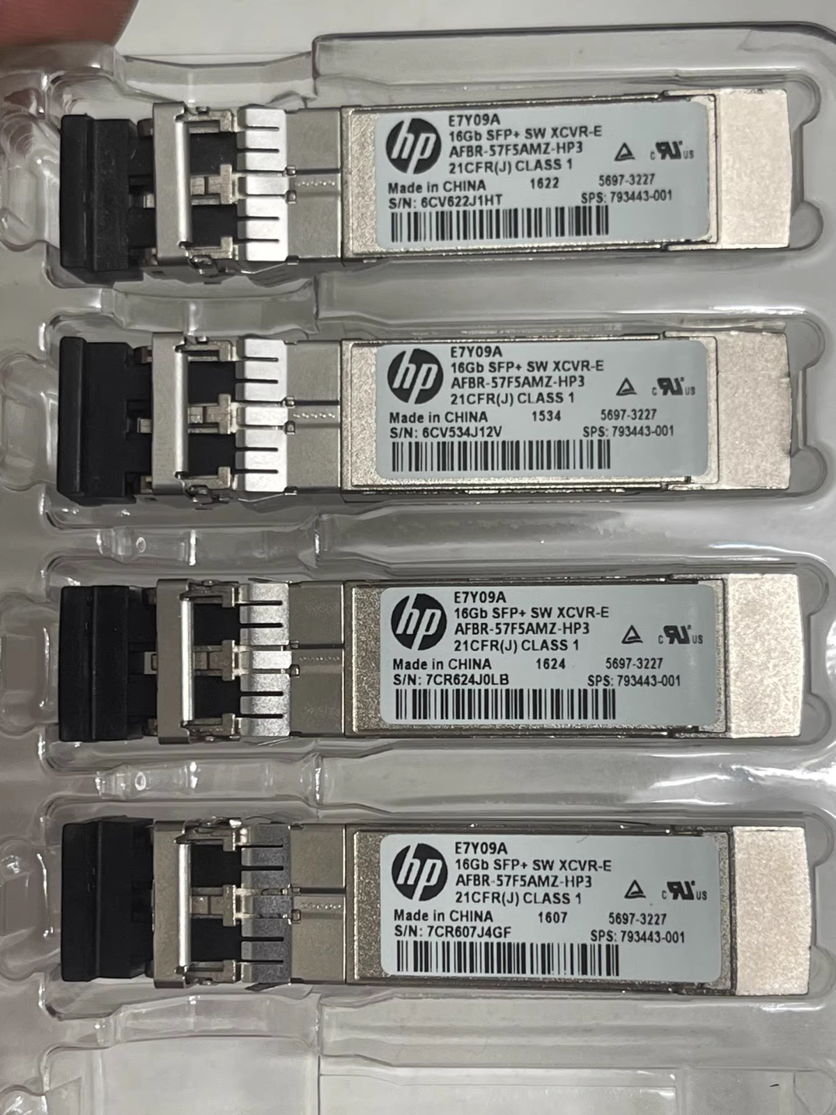 Lot of 10 HP E7Y09A 793443-001 16Gb SFP+ SW Transceiver XCVR-E AFBR-57F5AMZ-HP3