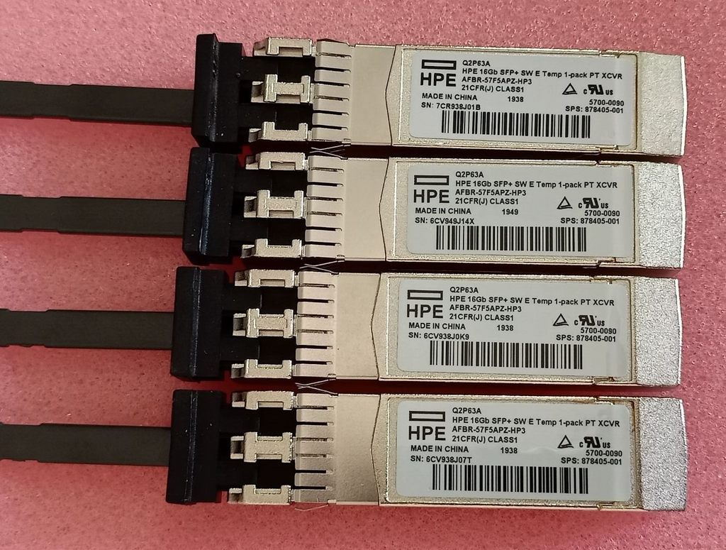 1pcs HPE Q2P63A 16Gb SFP+ SW E-Temp 1-Pack Pull Tab XCVR 878405-001 Transceiver