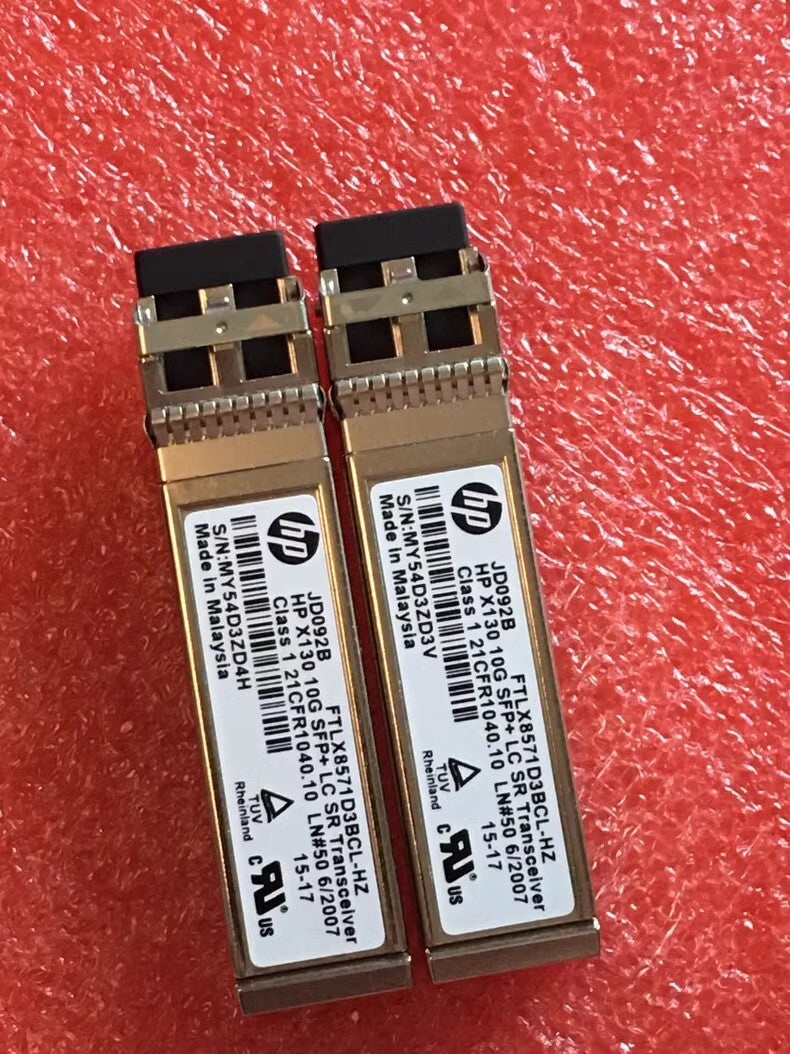 2 St. JD092B HPE X130 FTLX8571D3BCL-HZ SFP+SR LC 850nm 10G Transceiver-Modul