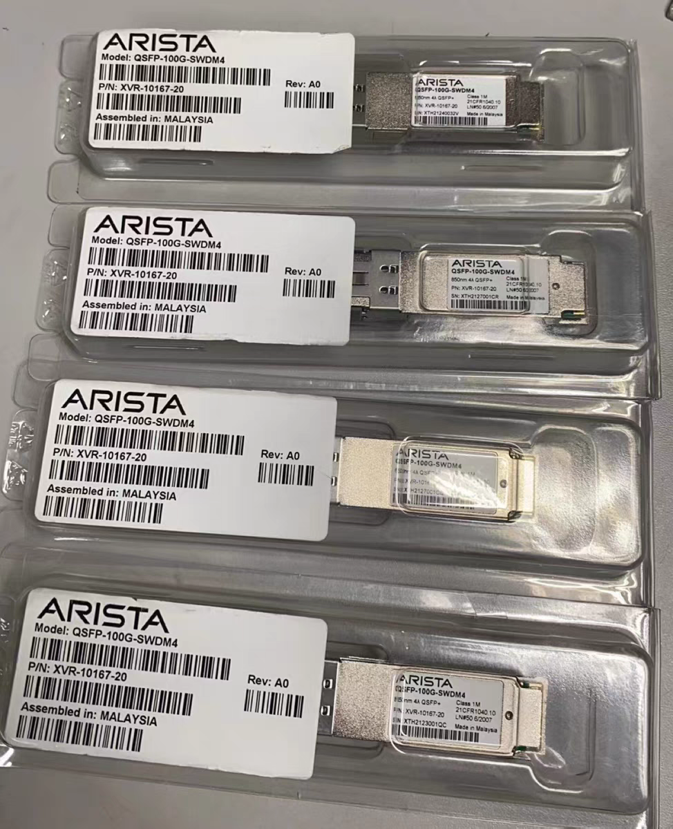 Arista QSFP-100G-SWDM4 XVR-10167-20 QSFP28 SWDM4 100m LC MMF Transceiver 1PCS