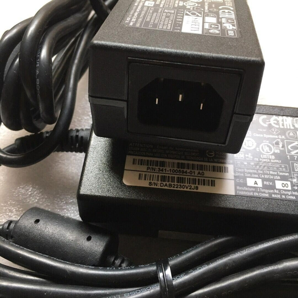2 ADAPTADORES DE CA ORIGINALES Cisco ADP-50GR B 341-100594-01 CP-PWR-CUBE-4 TELÉFONO 48 V