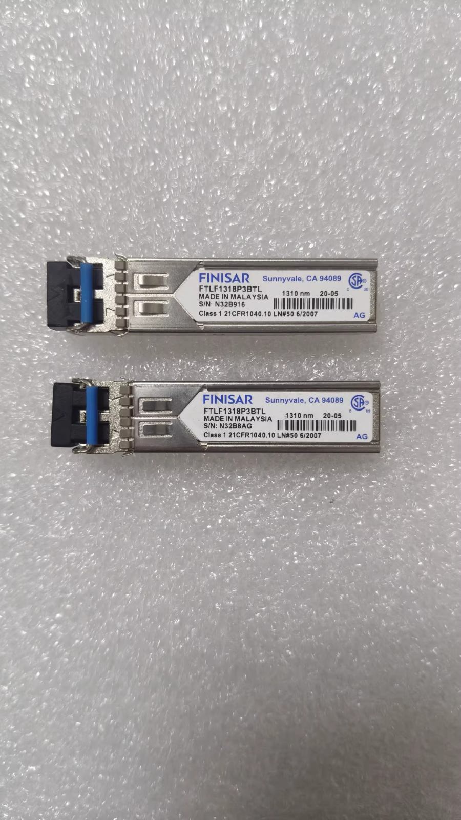 2PCS Finisar Industrial Temperature 1310nm 10KM SFP Transceiver FTLF1318P3BTL
