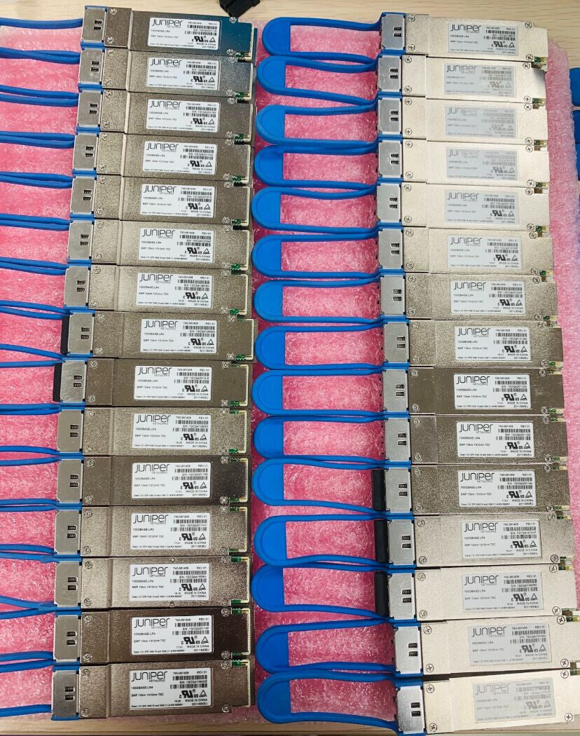 1pcs Juniper QSFP-100GBASE-LR4 SMF 10km 1310nm 70c Transceiver Module Tested