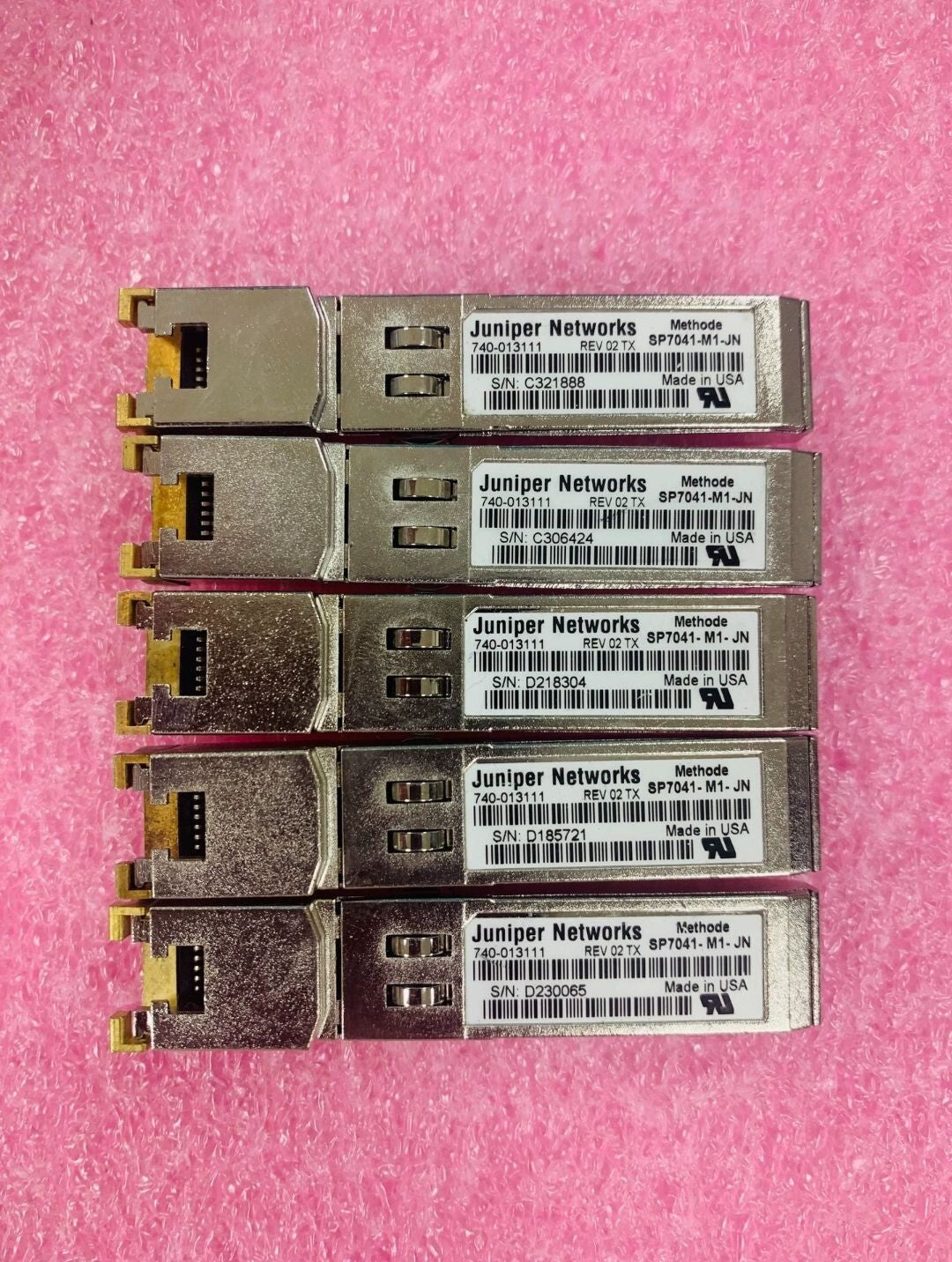 5 Stk. Juniper EX-SFP-1GE-T 740-013111 SFP-1GE-T SFP-1G-TX SFP-T RJ-45 100M Modul
