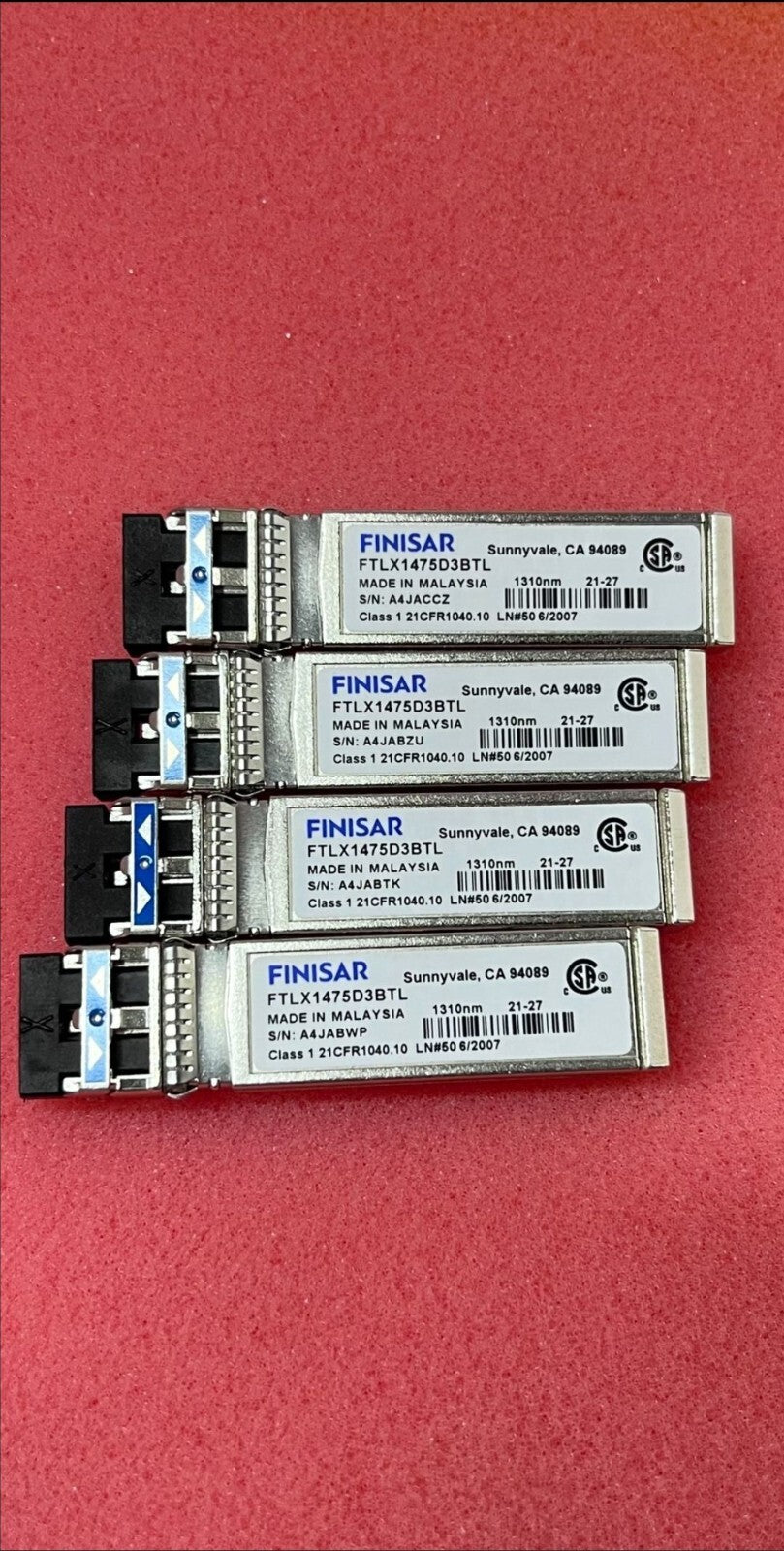 2 unidades Finisar FTLX1475D3BTL 10gbase-lr/lw SFP+LR 10km 1310nm Módulo Transceptor