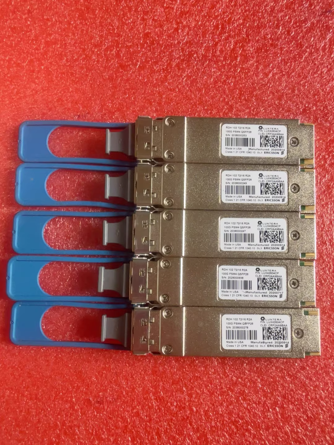 Ericsson RDH 102 72/16 LUX42604BP 100G PSM4 QSFP28 2km MPO CRP2AA9BAA 2PCS