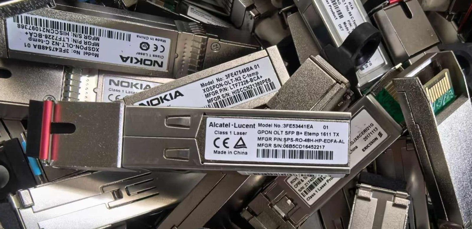 2pcs Alcatel-Lucent Nokia 3FE53441EA  Gpon OLT SFP B+ 2.5G 1611nm 20KM Optical