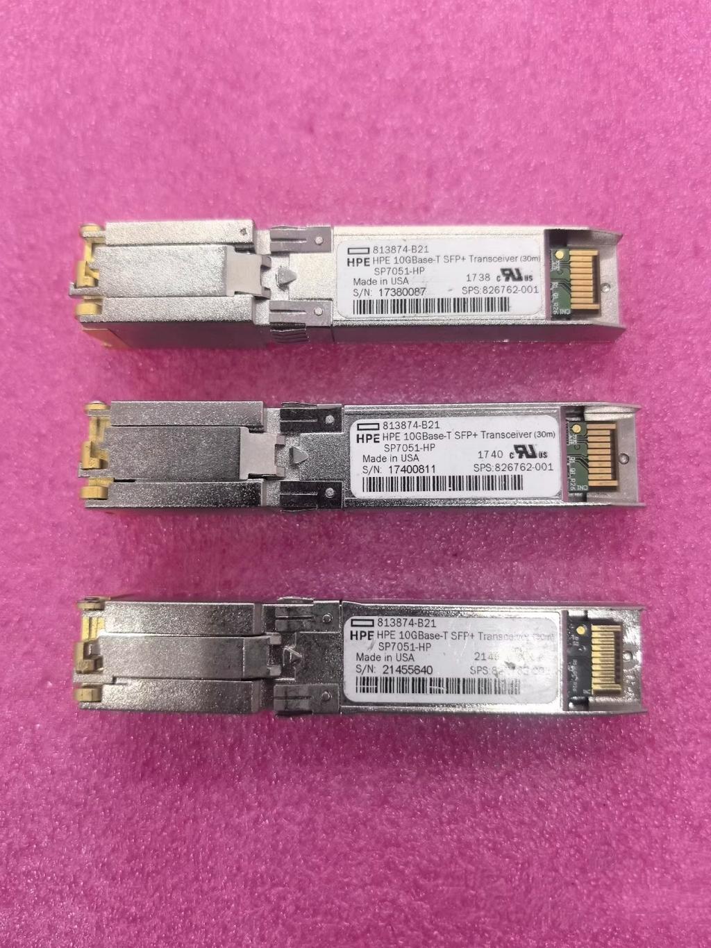 1pcs HP 813874-B21 HPE 10GBASE-T SFP+ RJ45 TRANSCEIVER Module 826762-001