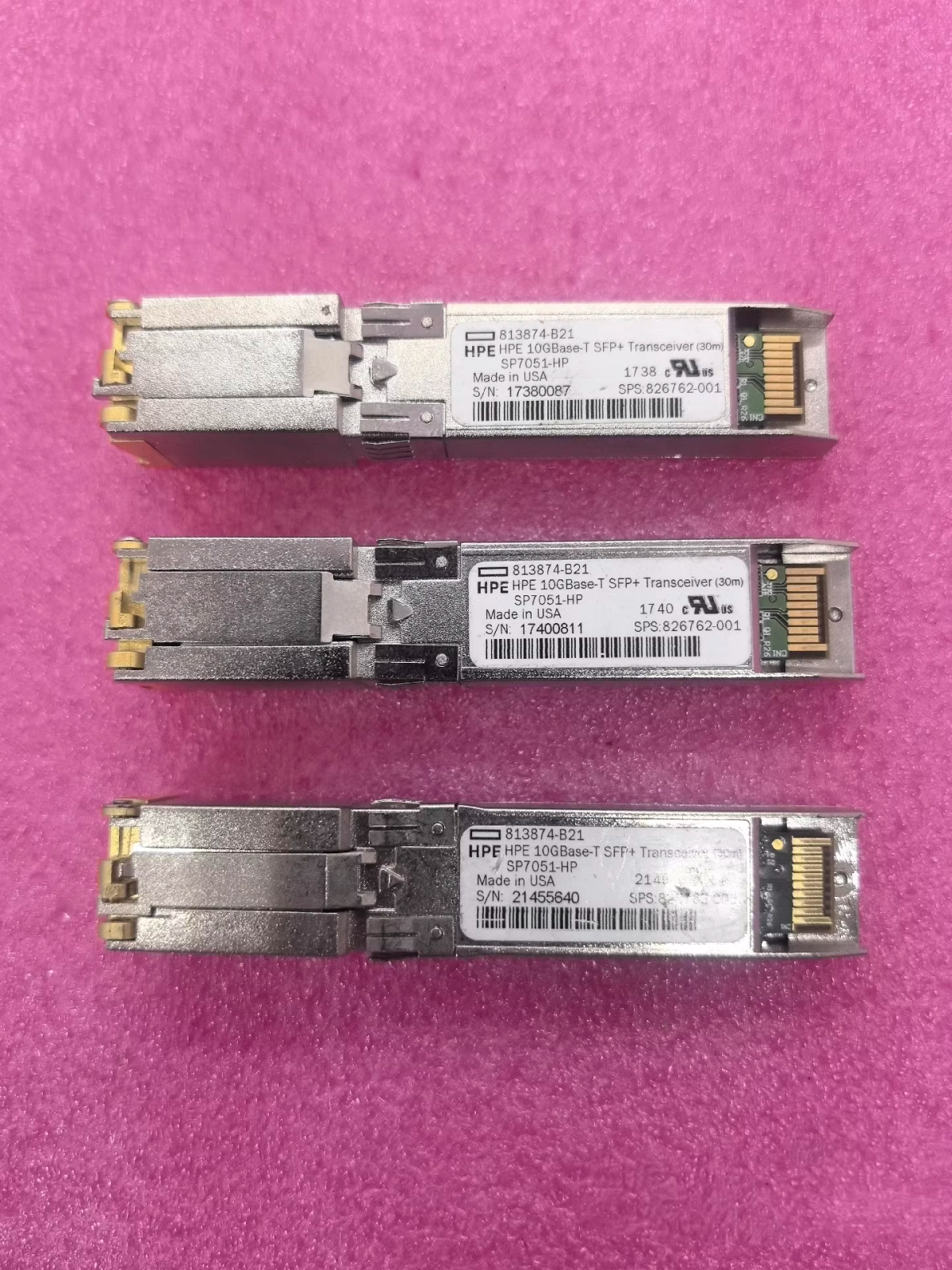 1pcs HP 813874-B21 HPE 10GBASE-T SFP+ RJ45 TRANSCEIVER Module 826762-001