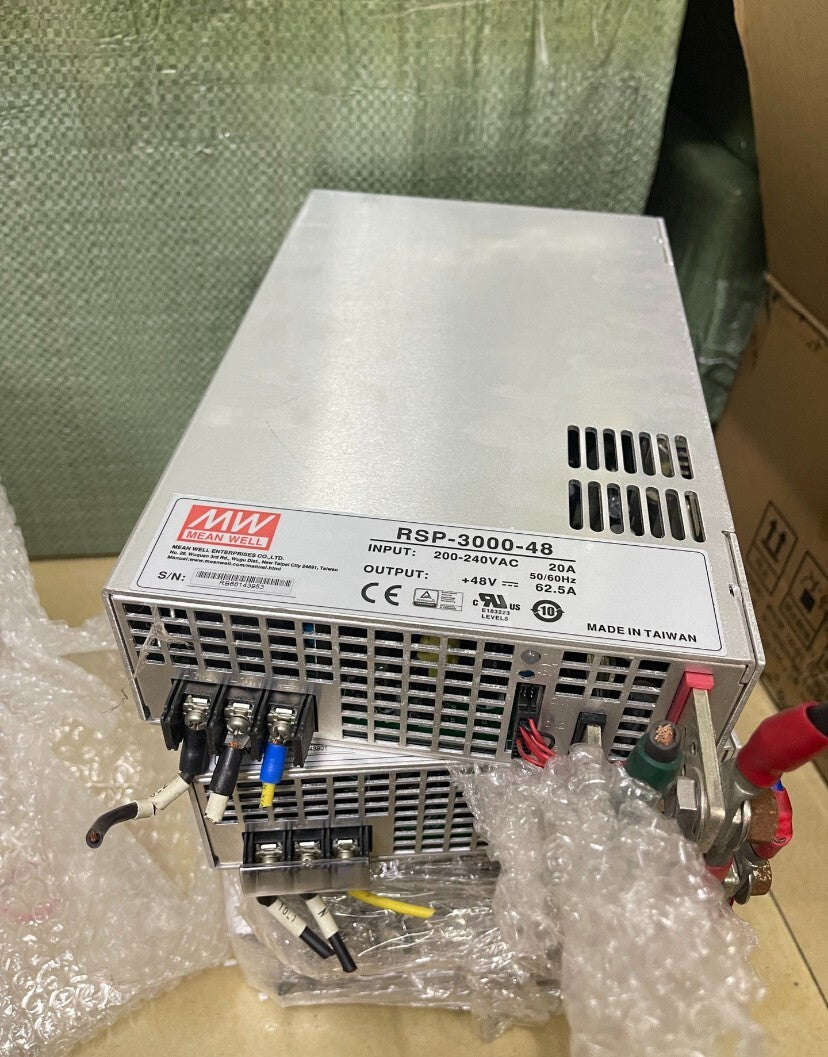 1 unidad MEAN WELL RSP-3000-48 fuente de alimentación de 3KW 48V 62.5A probada