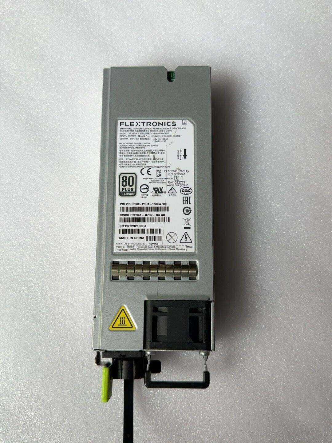 Fuente de alimentación de CA Cisco UCSC-PSU1-1600W UCS de 1600 W para servidor en rack