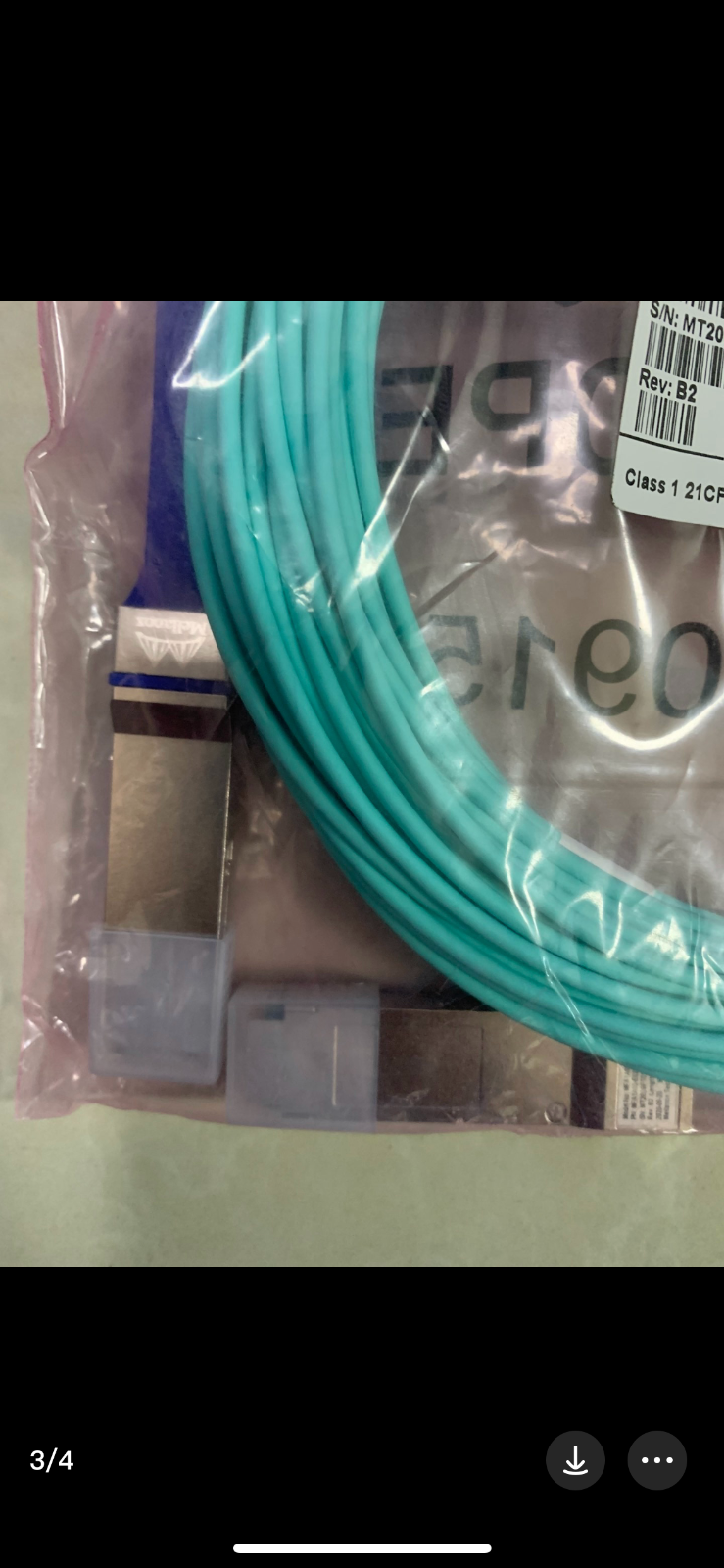 1PC Neues Mellanox MFA1A00-E010 QSFP28 10m AOC Glasfaserkabel VIA Fedex P1