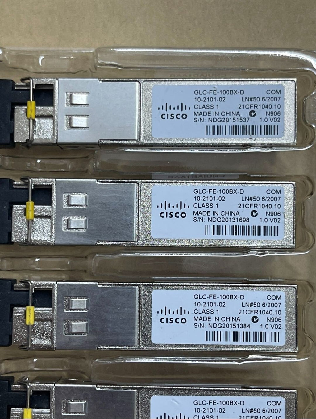 1pcs Genuine Cisco GLC-FE-100BX-D SFP module 100-MB ports 100BASE-BX10-D SFP