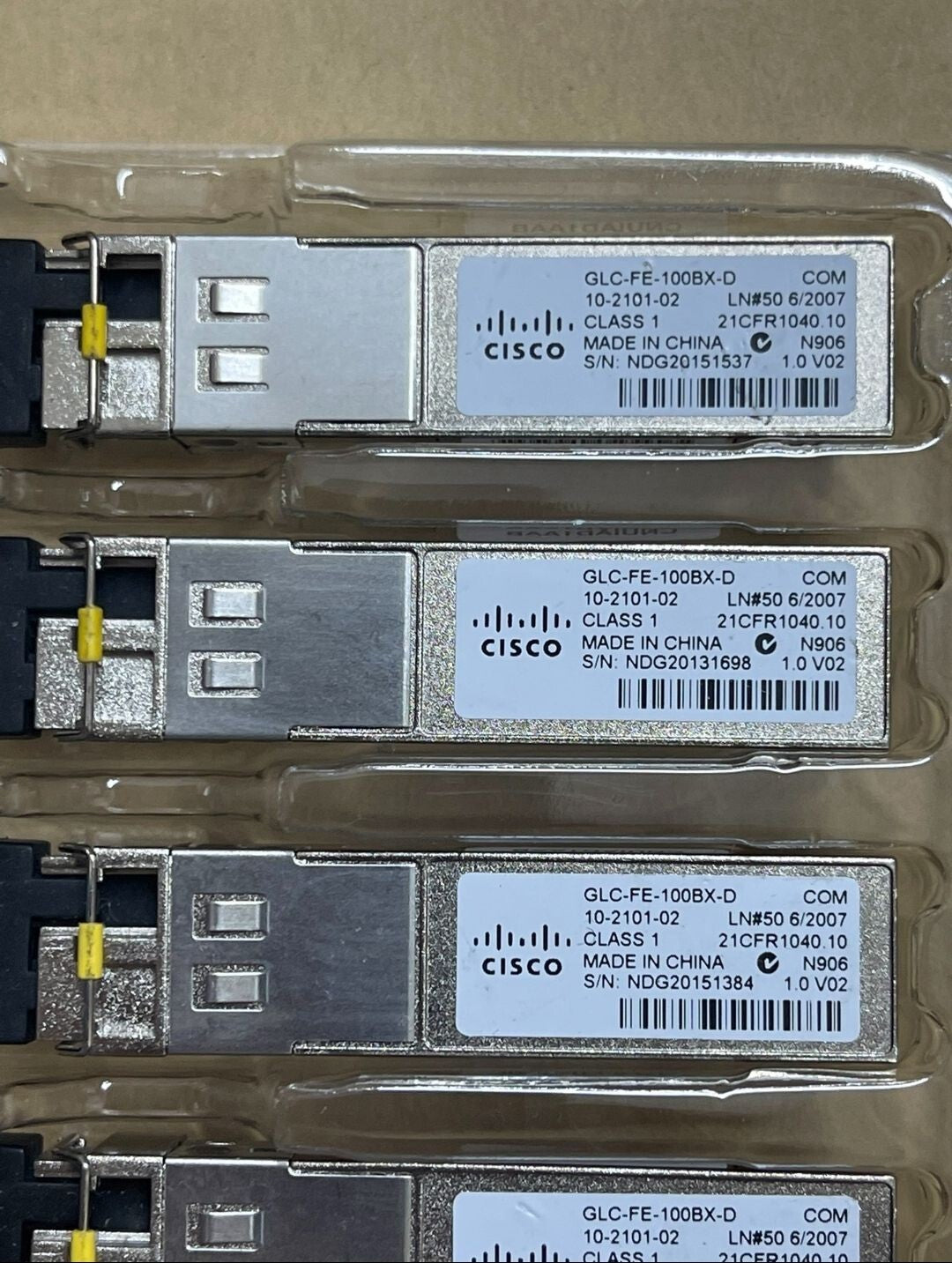 1pcs Genuine Cisco GLC-FE-100BX-D SFP module 100-MB ports 100BASE-BX10-D SFP