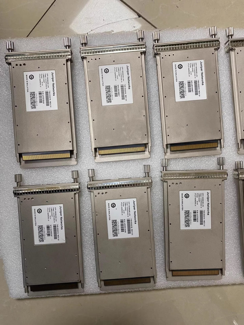QTY 2 Juniper CFP-100GBASE-LR4 100Gb Single Transceiver 10km Module 740-032210