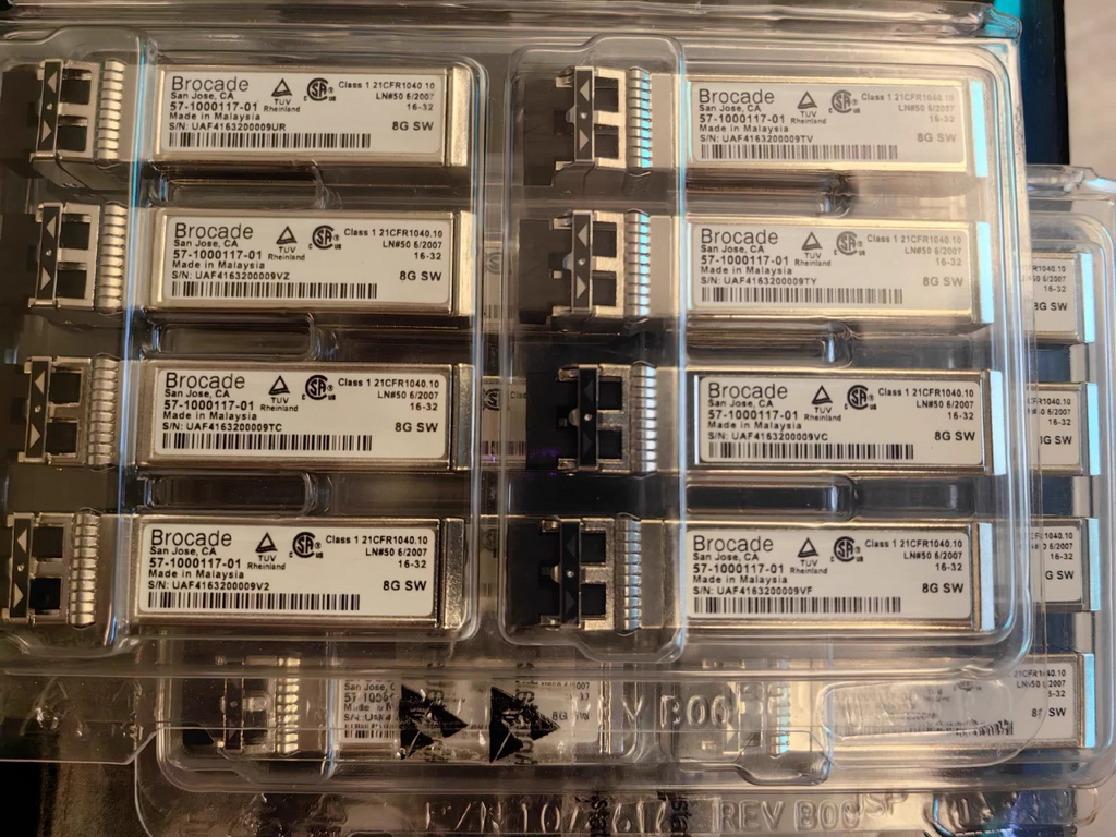10pcs Brocade 57-1000117-01 8GB FC 850nm SW SFP+ Fiber Optic Transceiver