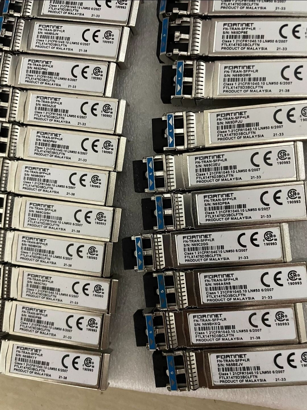 10 UNIDADES Fortinet FN-TRAN-SFP+LR 10Gb 1310nm 10km Óptico de canal de fibra