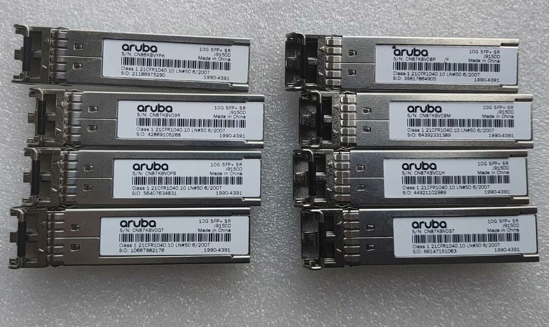 1pcs HPE / Aruba J9150D 10G SFP+ LC SR 300m OM3 MMF Transceiver Module