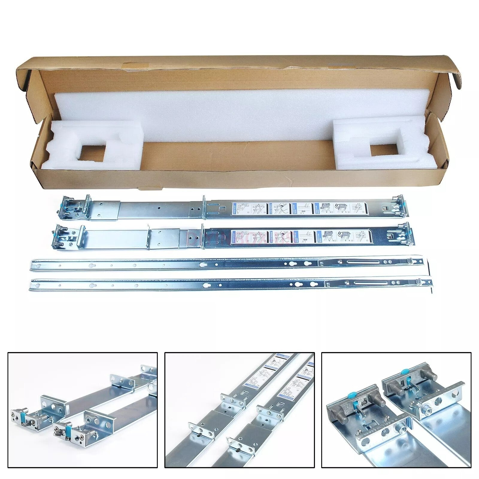 1 juego de kit de montaje en rack de riel 1U Dell PowerEdge R320 R420 R620 R630 R640
