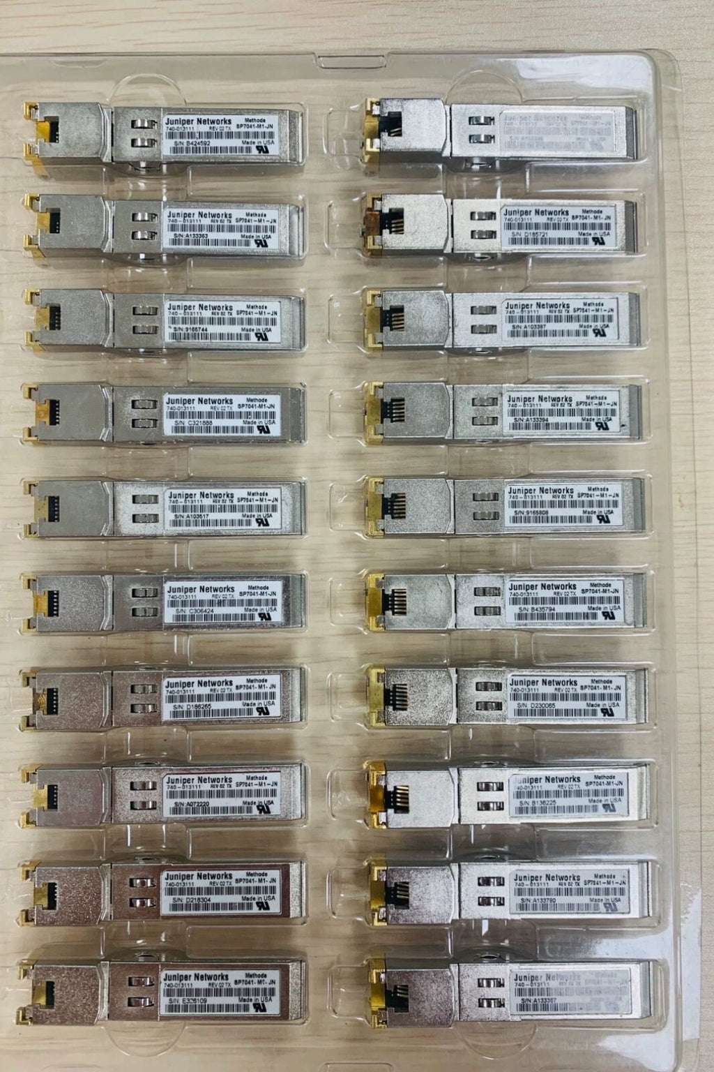 2pcs Juniper QFX-SFP-1GE-T 740-013111 1GE SFP-TX 100 M RJ45 SFP-1GE-T
