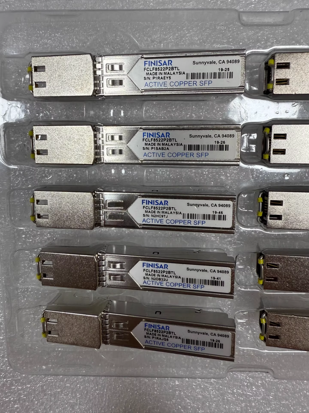 2 Stück Finisar FCLF8522P2BTL 1000BASE-T RJ45 Kupfer SFP Glasfaser RJ-45 Transceiver